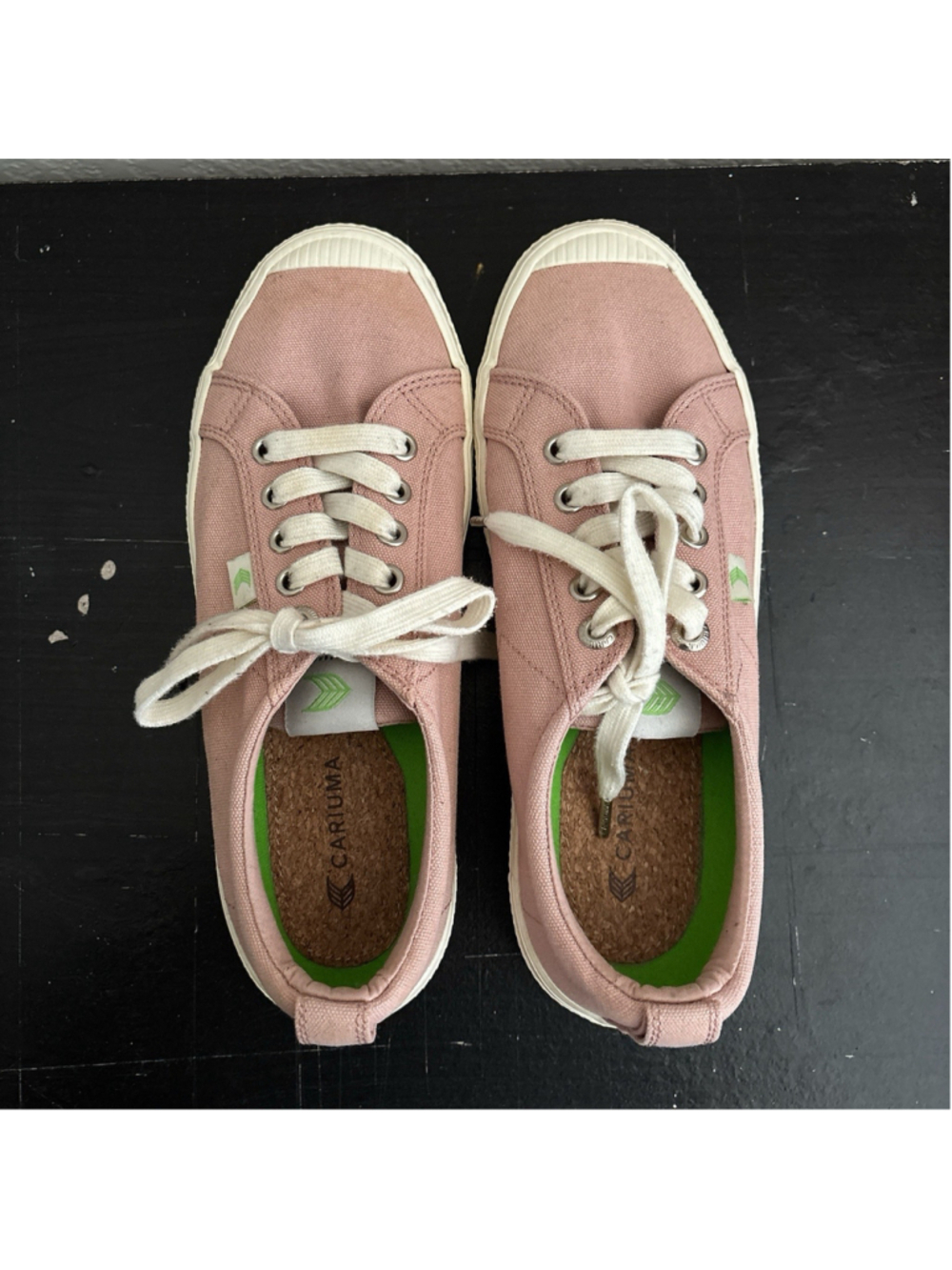 Cariuma OCA Low Women's 7.5 Pink Canvas Cork Sustainable Sneakers EU 38.5 - Picture 6 of 11